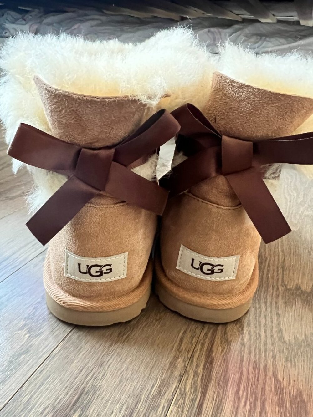 UGG Mini Bailey Bow II Boots – Chestnut –NWOT